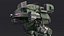 みすぼらしい SF ロボット ダークグリーン パイロット付き
