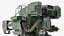 みすぼらしい SF ロボット ダークグリーン パイロット付き