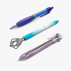 Ballpoint Pens Collection 3D model