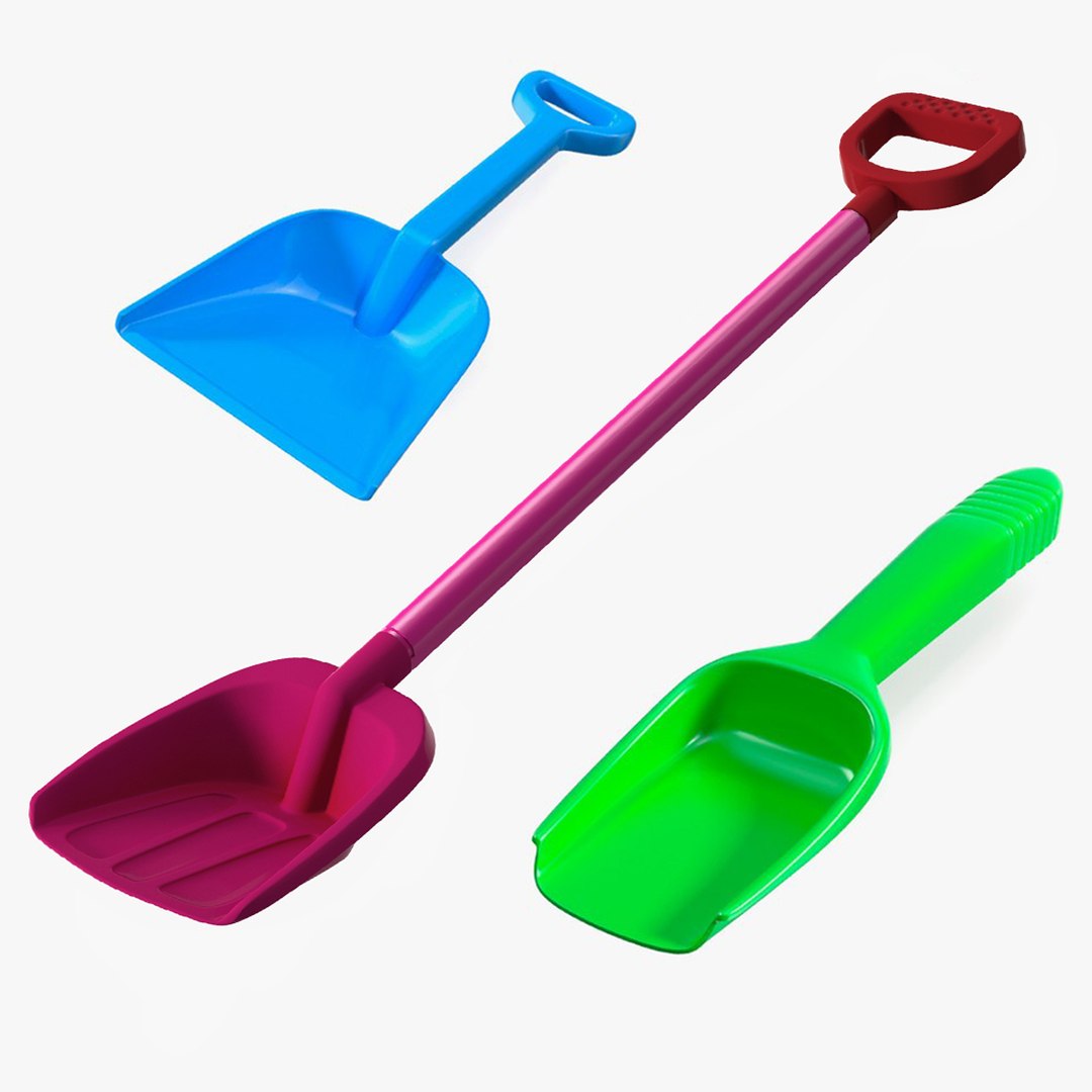 Toy Sand Shovels Collection 3D model preview