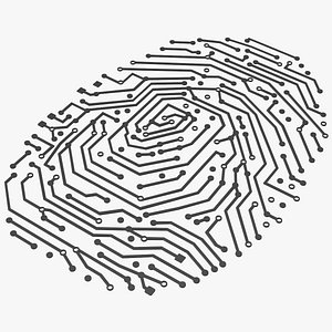 Electronic Fingerprint Black