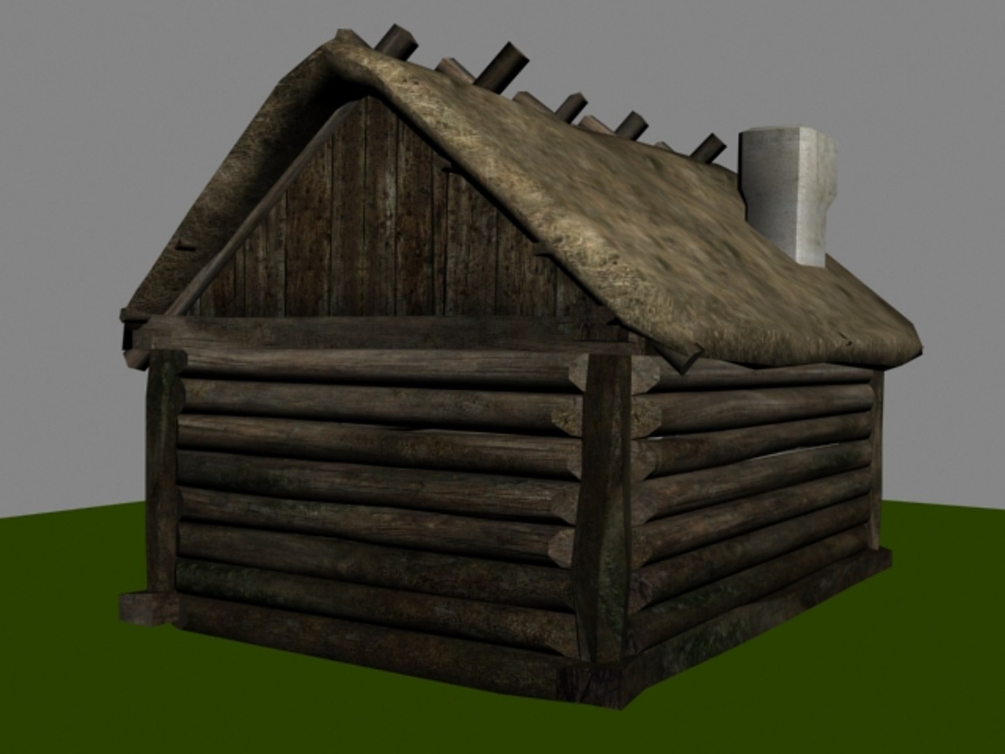 3d Log Hut Model