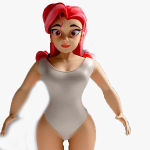 3D character female in a Swimsuit