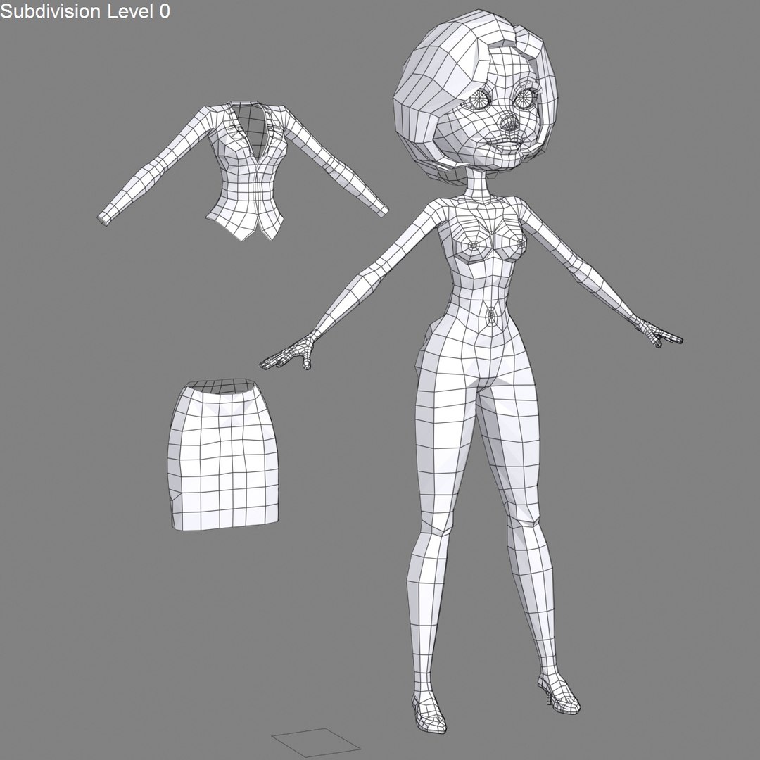 3d model rigged animate