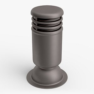 Black Round Designer Chimney 3D model