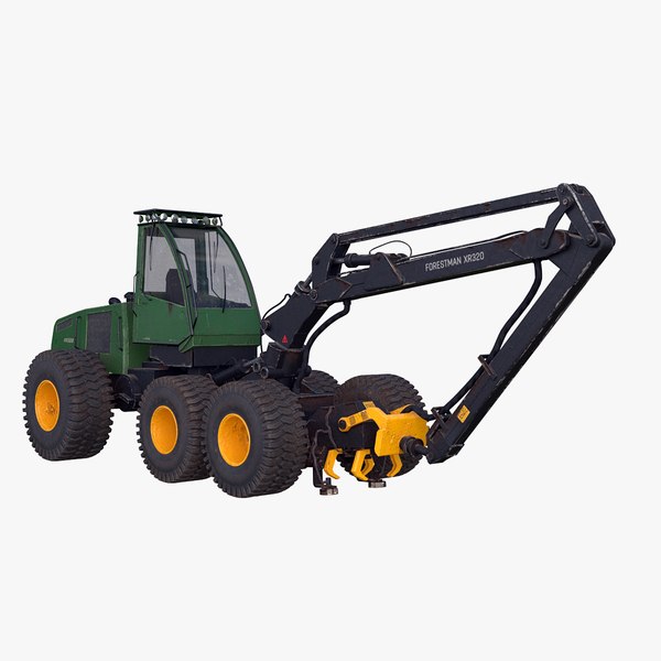 3D Generic Modern Forestry Harvester Used