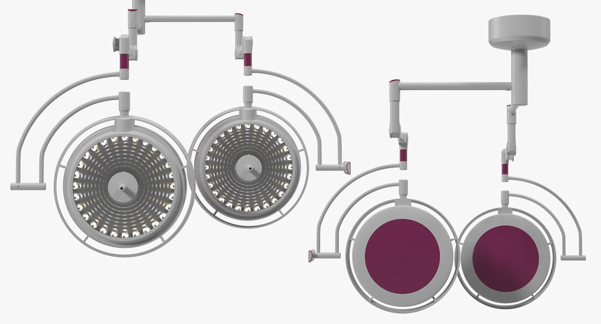 3D Ceiling Mount Modular Surgical Model - TurboSquid 1360055