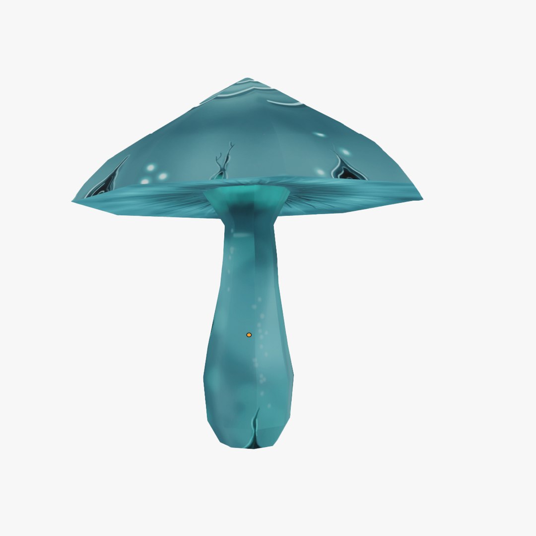 3D Cartoon Blue magic mushroom low poly model - TurboSquid 2057301