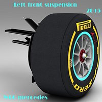 Mercedes W06 front suspension