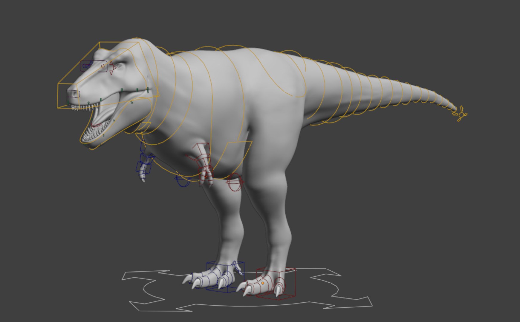 3D Tyrannosaurus Rex 3D Rig Model - TurboSquid 2242771