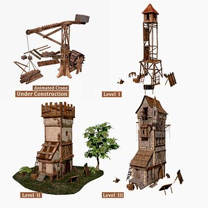 fantasy medieval guard tower 3D model
