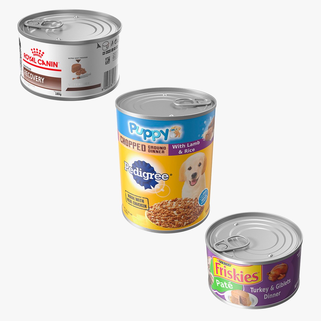 Pet Canned Food Collection 2 3D model preview