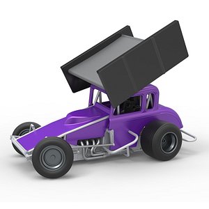 New Zealand Modified stock car while turning Scale 1 to 25 3D