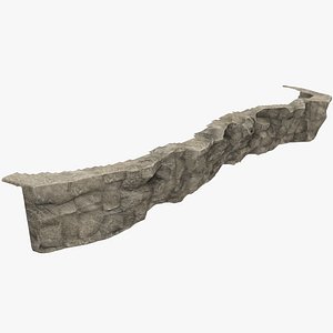 3D cliff rock wall model