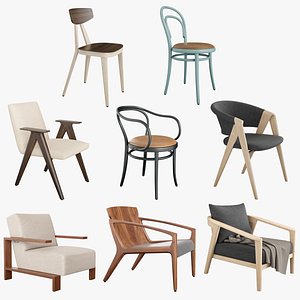 Chairs Collection 01 3D model