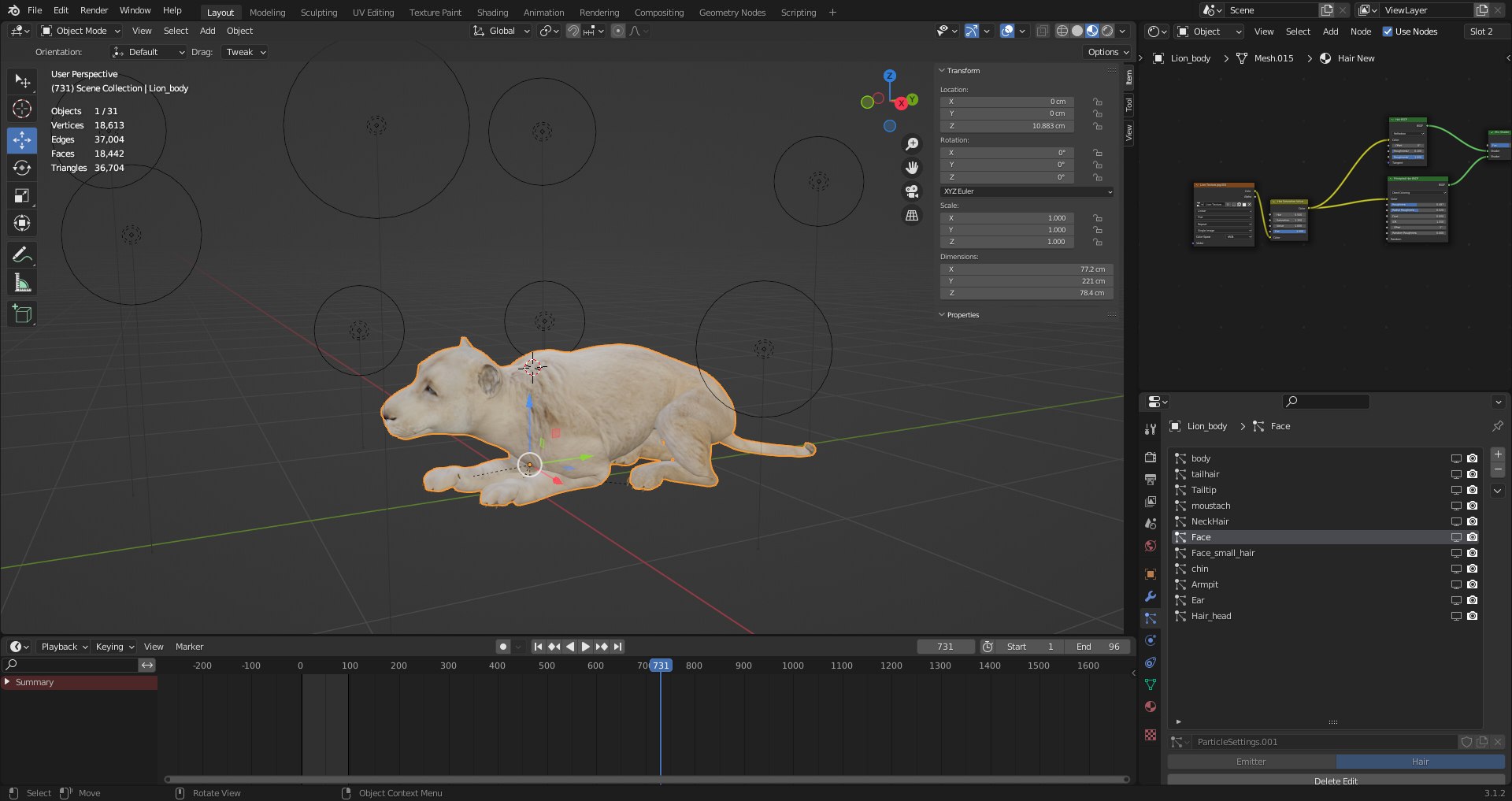 3D Fur White Lion Rigged and Animation in Blender model https://p.turbosquid.com/ts-thumb/Vh/rUc6do/Tr/capture18/png/1677226102/1920x1080/fit_q87/e2650d0ca383809b283092dffd59a689e5c80166/capture18.jpg