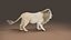 Fur White Lion Rigged and Animation in Blender