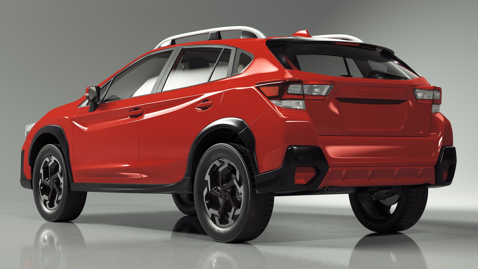 3D model Compact Crossover Simple Interior Red - TurboSquid 2104118