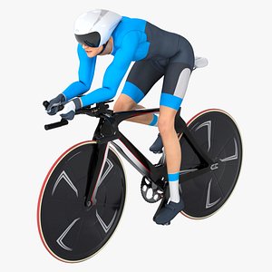 3D Track Cyclist Animated HQ 001 Standard License model