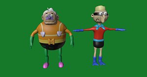 Mermaid Man and Barnacle Boy 3D Models model
