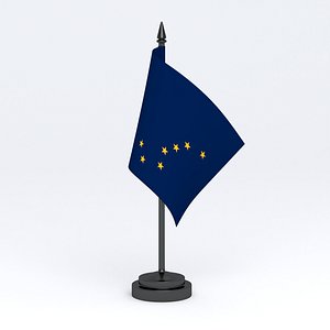 3D Table Flag Alaska
