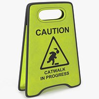 Catwalk In Progress Caution Sign Tote Bag