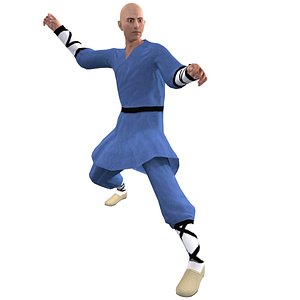 rigged shaolin monk 3 3d max