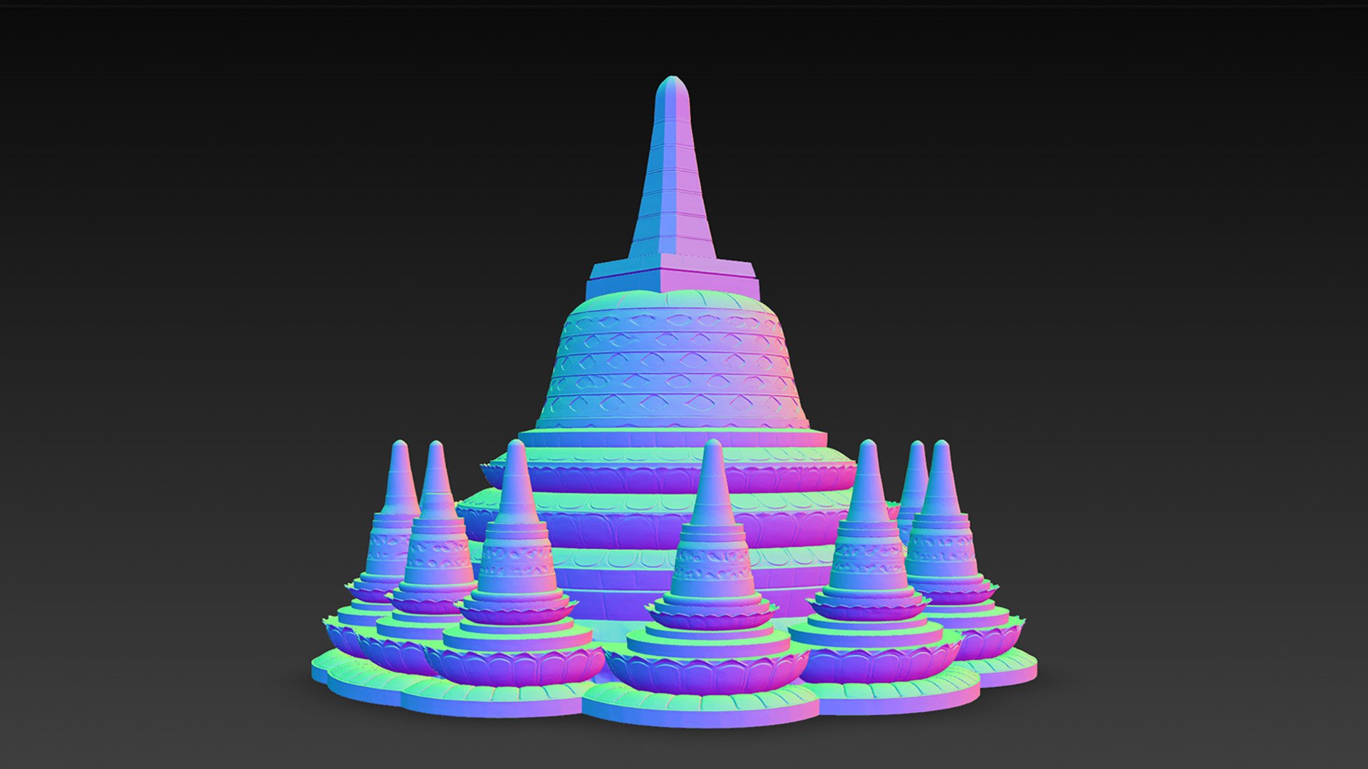 3D Borobudur Ancient Stupa model https://p.turbosquid.com/ts-thumb/Vi/5Yt2By/Pe/previewstupa06/jpg/1768823067/1920x1080/fit_q87/5d1d35eba03dc2da08661b467a5f18cc01e0a5ee/previewstupa06.jpg
