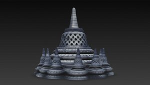 3D Borobudur Ancient Stupa model