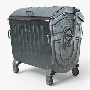 3D Metal Garbage Container B1 - PBR model