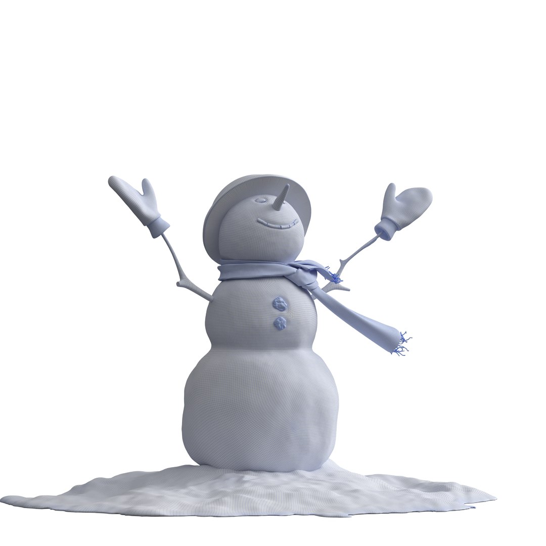 Snowman Model - TurboSquid 2342107