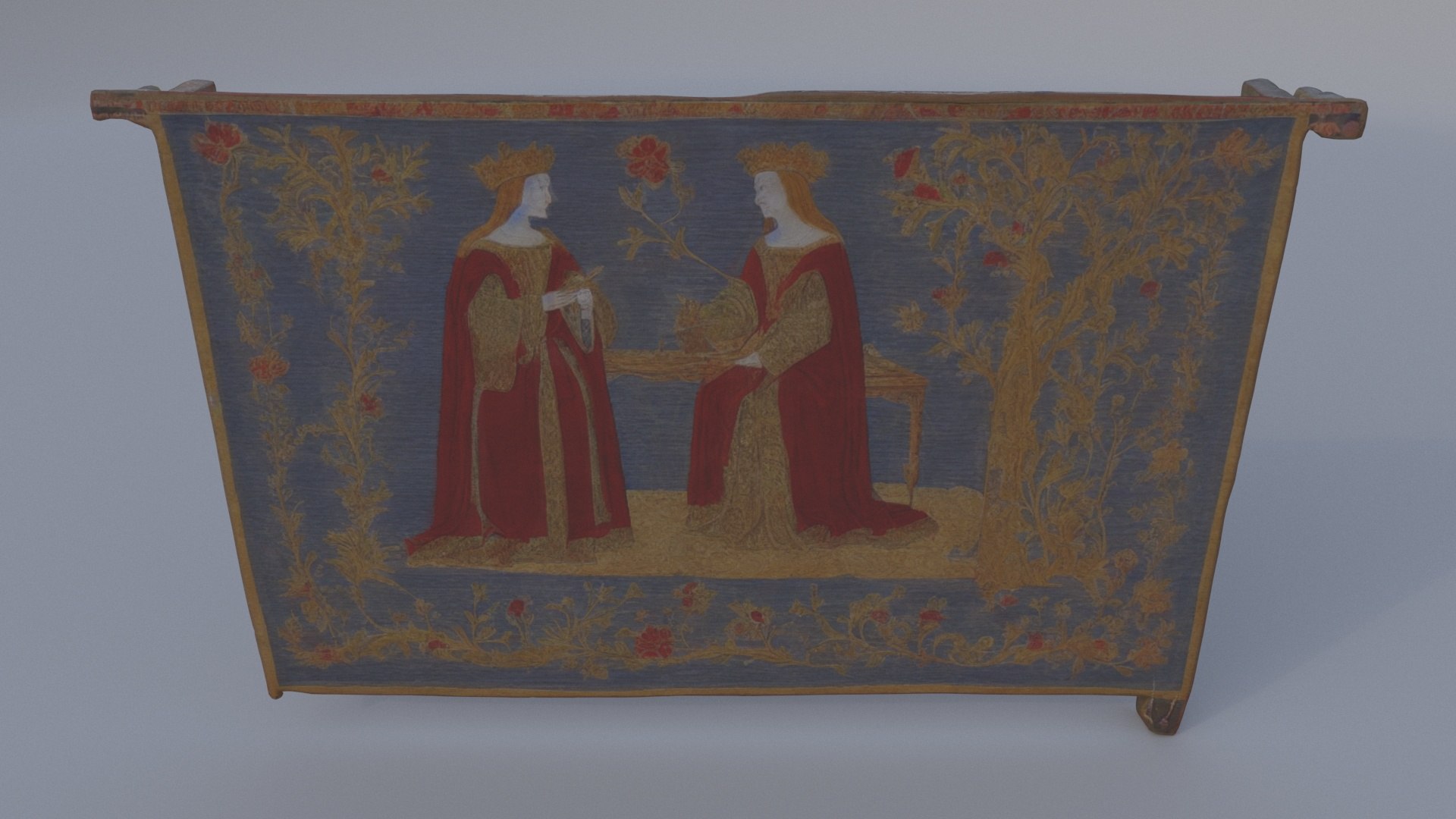 Embroidered Wall Tapestry 3D Model - TurboSquid 2327269
