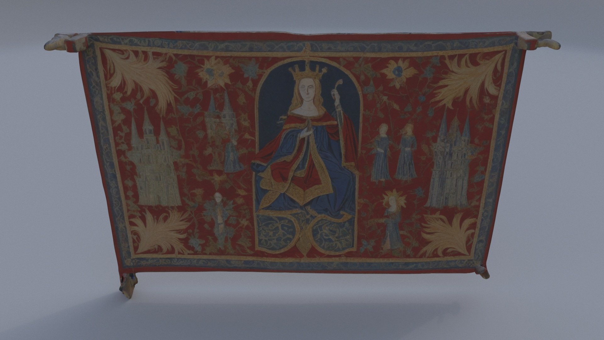 Embroidered Wall Tapestry 3D Model - TurboSquid 2327269