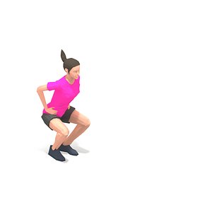 animations exercise woman 3D model
