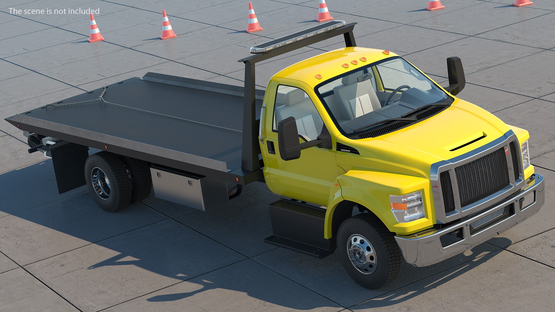 Tow Truck Flatbed 3D model preview