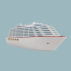 Cute stylized Cruise Ship
