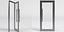 Glass door with pull handles 3D model