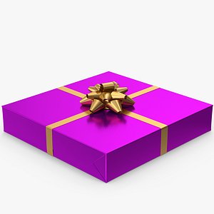 3D Gift Box Purple model