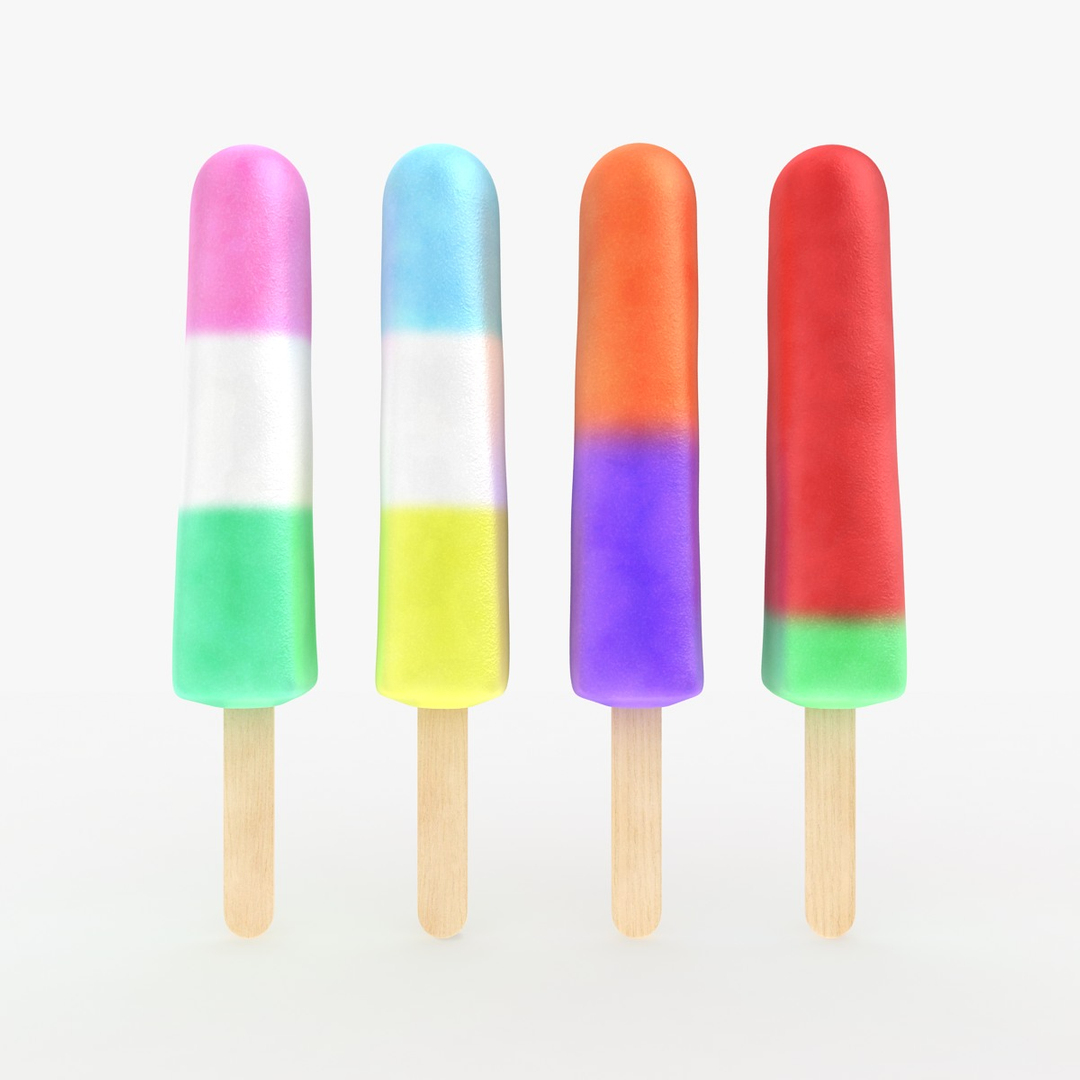 3d Popsicle Sorbet 4 Colors
