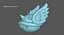 Turtle Koopa Troopa Shell Blue Wings Super Mario 3D model