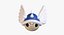 Turtle Koopa Troopa Shell Blue Wings Super Mario 3D model