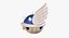Turtle Koopa Troopa Shell Blue Wings Super Mario 3D model