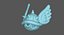 Turtle Koopa Troopa Shell Blue Wings Super Mario 3D model
