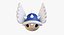 Turtle Koopa Troopa Shell Blue Wings Super Mario 3D model