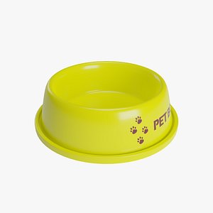 3D model Pet Bowl Yellow