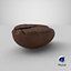 3D coffee bean roasted 4 model