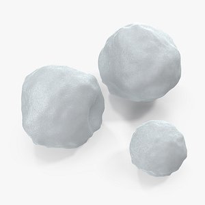 3D snowballs set model