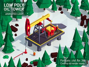 3D cartoon oil tower