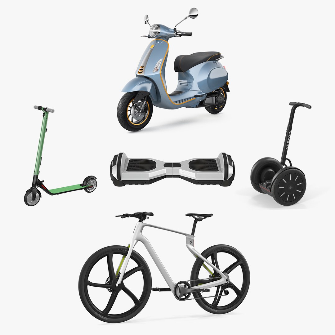 Two Wheel Electric Vehicles Collection 2 3D model preview