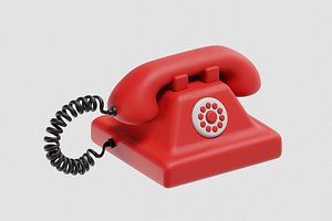 Cartoon Telephone 3D model